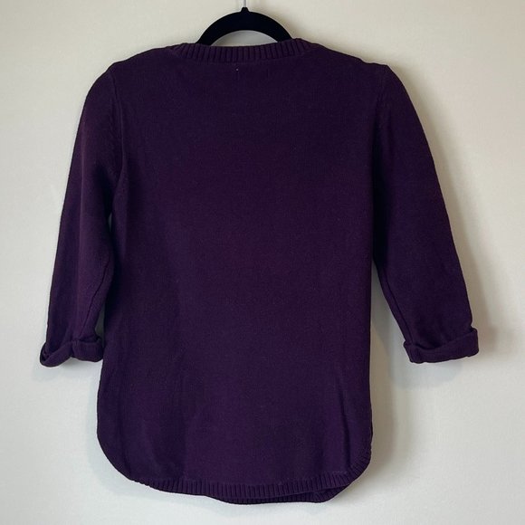 Reitmans Purple 3/4 Sleeve Sweater - Picture 2 of 4